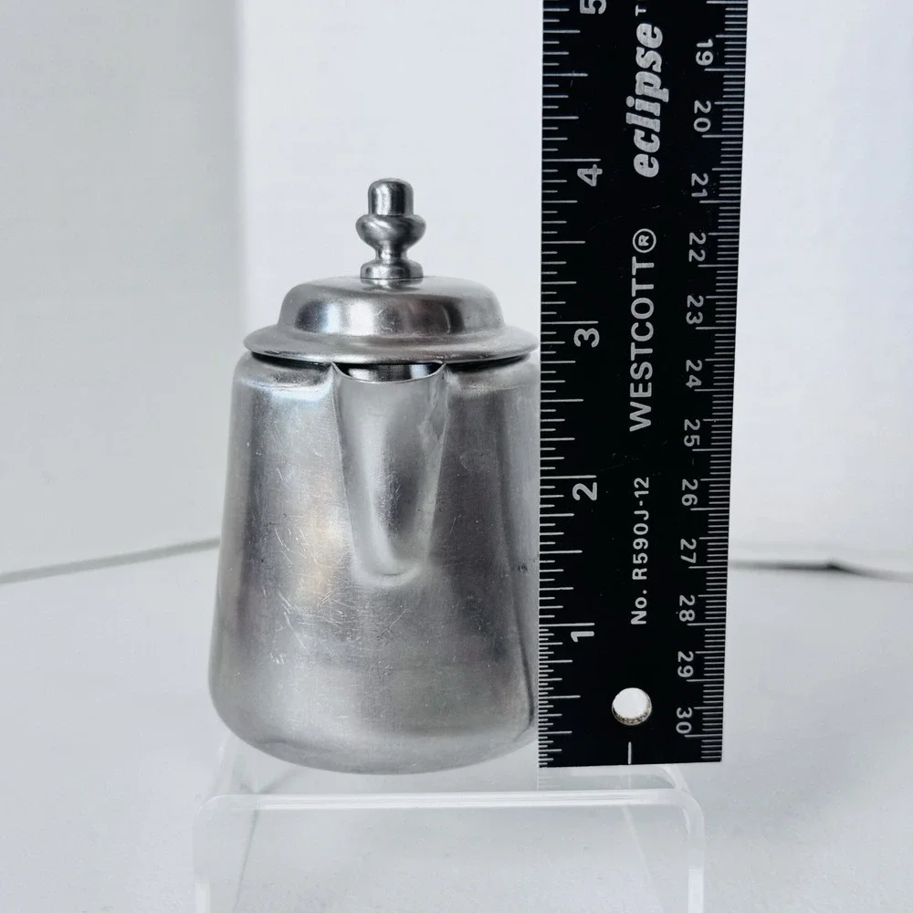 Vintage Halco Nickel & Silver Lift Top‎ Creamer 407-924 Made In Japan
